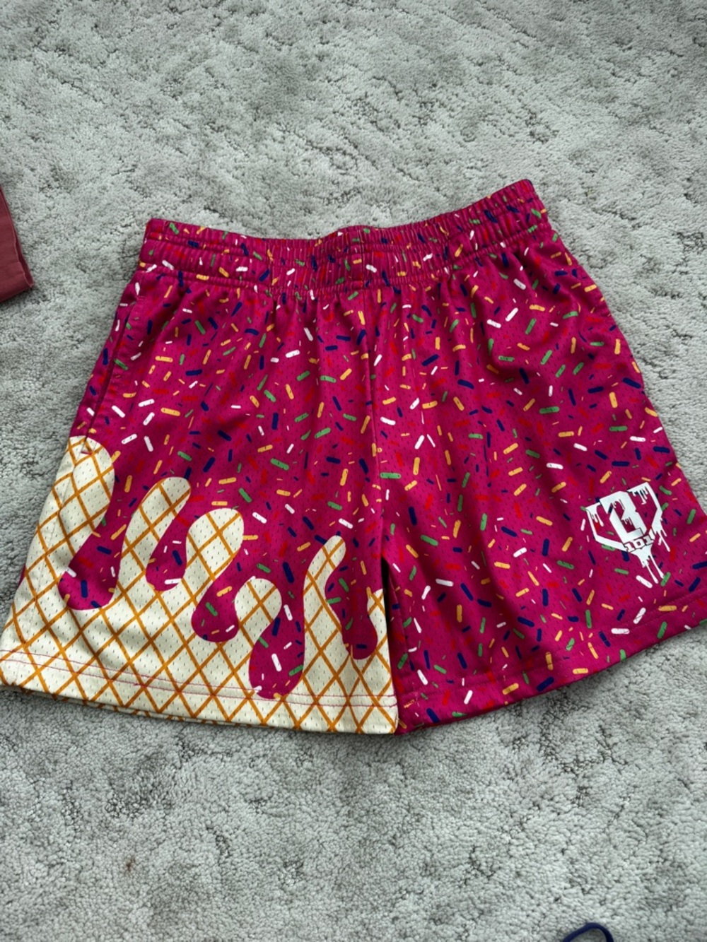 Baseball Lifestyle 101 Ice Cream Strawberry mesh shorts